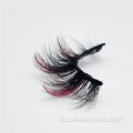 ciglia rosa glitter ciglia da 15 mm per glitter wispy ciglia finte